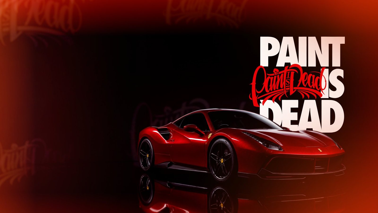 Ferrari envelopada com película Paint is Dead
